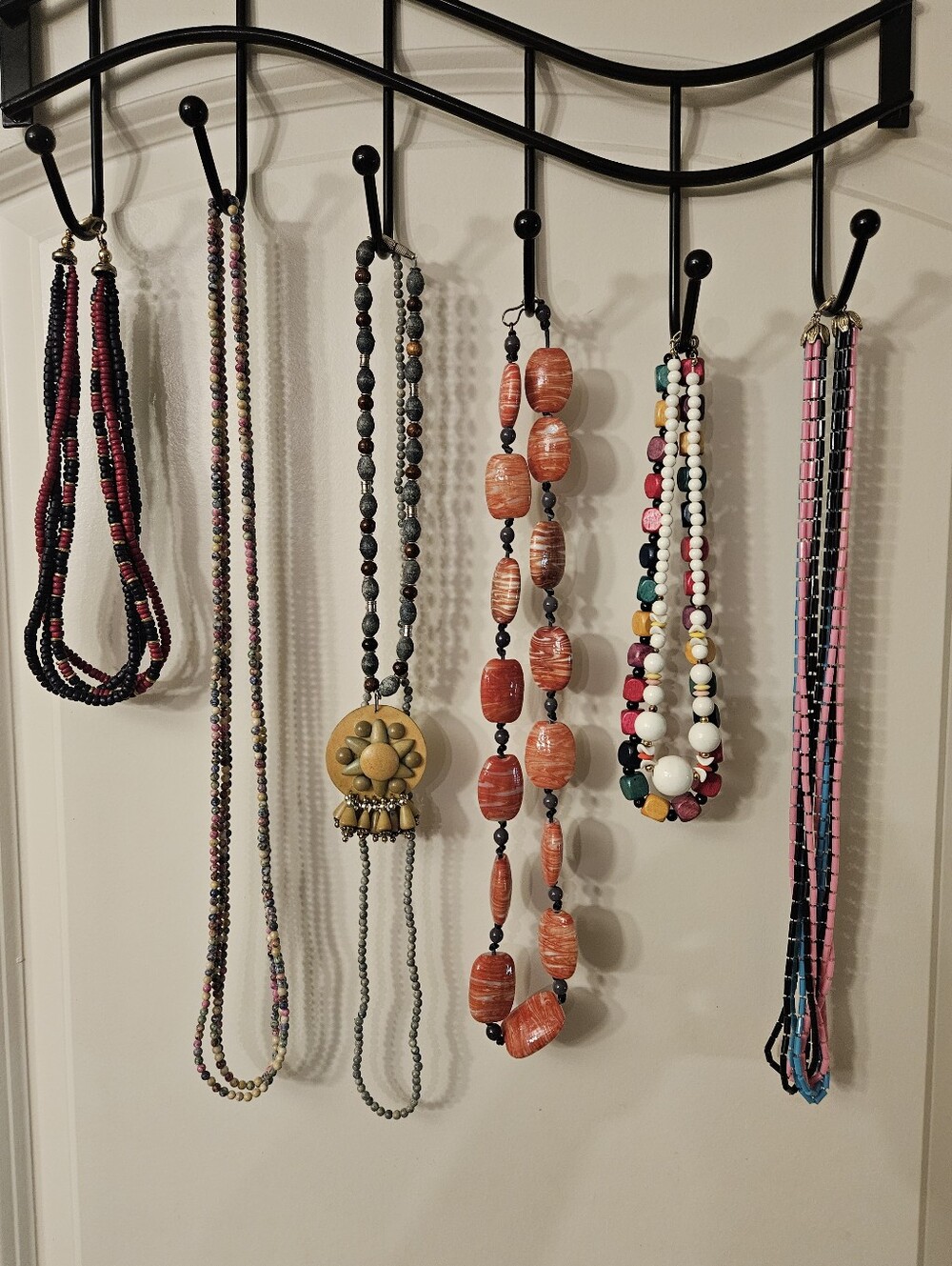 Vintage Statement Beaded Necklace Bundle - Lot of 10 Boho Retro Chunky Necklaces